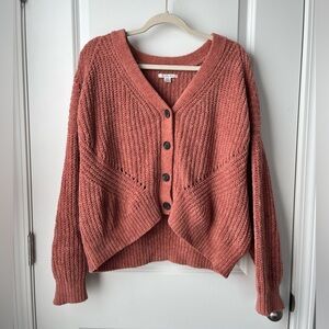 american eagle button up sweater